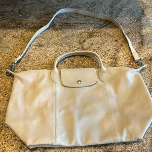 Longchamp Pliage - beige LEATHER